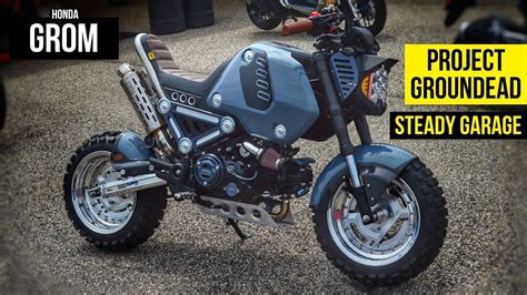 New Honda Grom 125 Custom Motorcycle Walkaround Project Groundead By