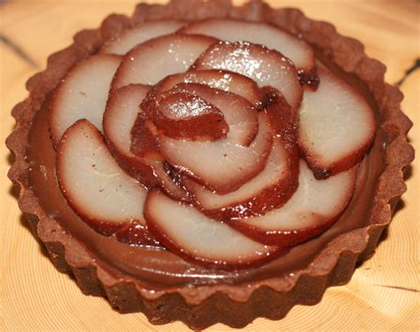 Chocolate And Poached Pear Tart DemeterG Com