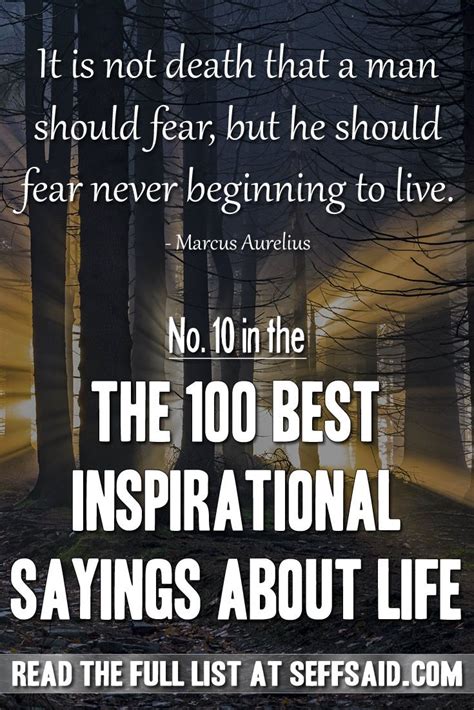 100 Best Inspirational Sayings About Life Life Quotes Good Life