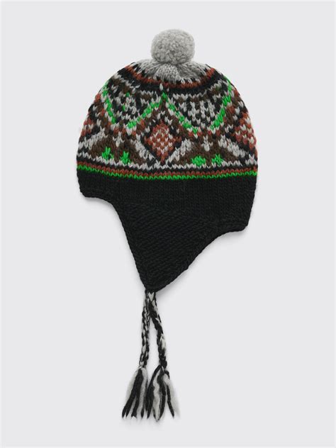 Très Bien Junya Watanabe Man Ear Flap Wool Beanie Black