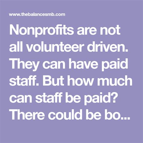 Nonprofits Are Not All Volunteer Driven They Can Have Paid Staff But