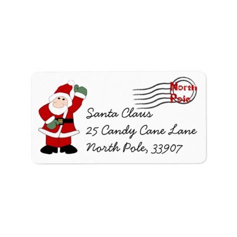 Santa Return Address Labels Free Printables
