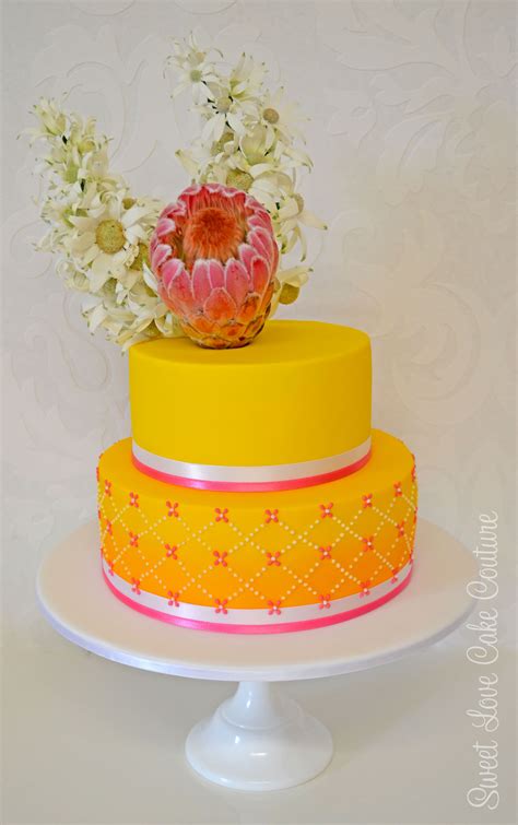 Bright And Bubbly With Australian Native Flowers Lemon Wedding Cakes Yellow Wedding Cake