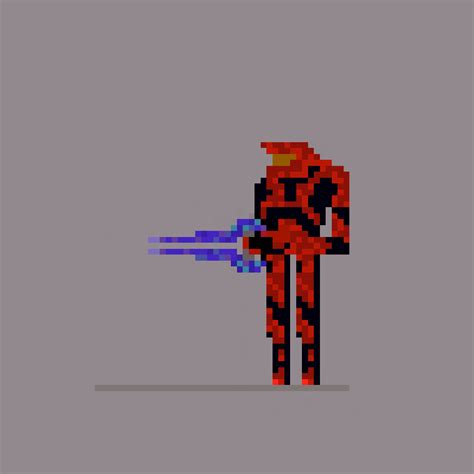 Pixel Art Red Halo Spartan By Johnm93 On Newgrounds