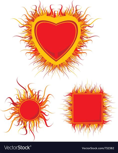 Fire Frame Royalty Free Vector Image Vectorstock