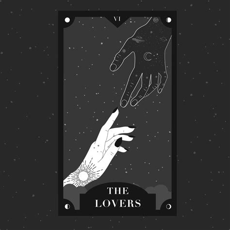 The Lovers Tarot Card Downloadable Wall Art Celestial Etsy India