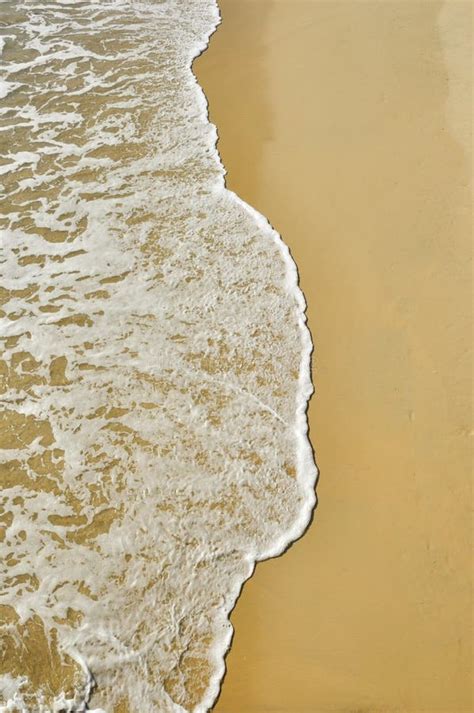 Soft Wave Of The Sea On Sandy Beach Stock Photo Image Of Closeup