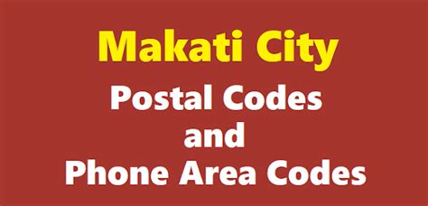 Makati City Zip Codespostal Codes And Phone Area Codes