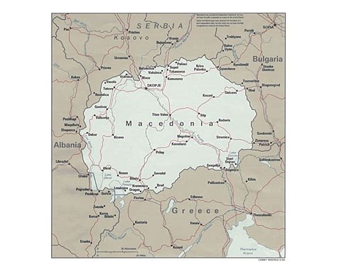 Detailed Political Map Of Macedonia Ezilon Maps Images
