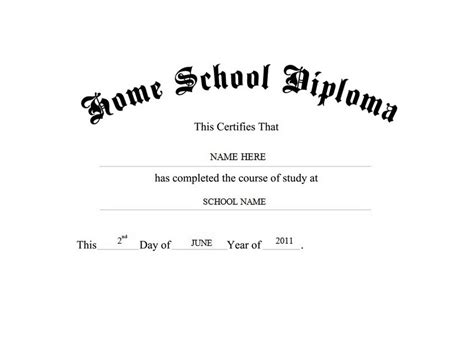 Home School Diploma Free Templates Clip Art And Wording Geographics