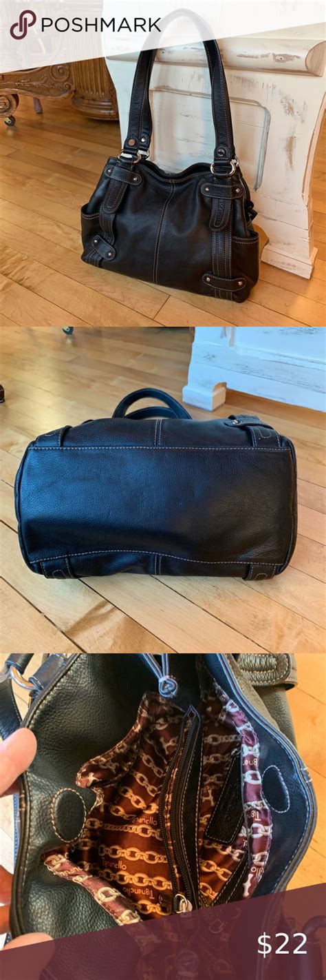 Tignanello Black Leather Shoulder Bag Leather Shoulder Bag Shoulder