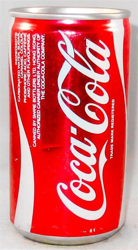 Originally marketed as a temperance drink and intended as a patent medicine. COCA-COLA-Cola-355mL-Hong Kong