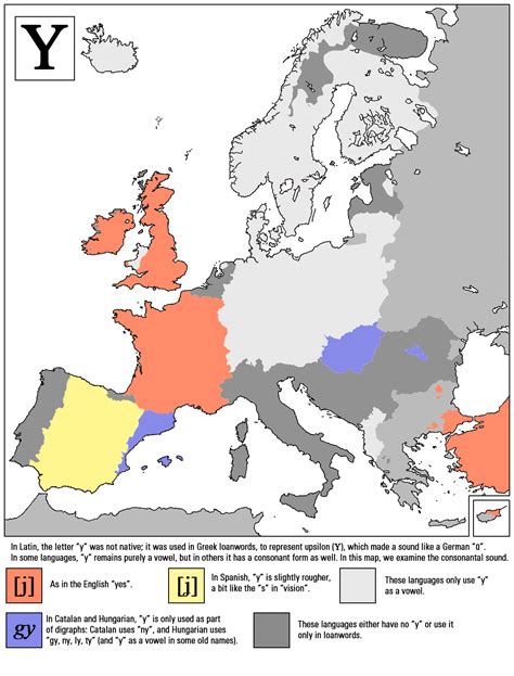 Heres A Map Of How Selected Consonants Sound Around Europe Map