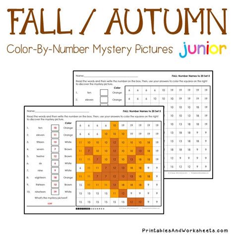 Fall Autumn Place Value Color By Number Printables And Worksheets