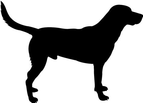 Black Labrador Silhouette Free Vector Silhouettes