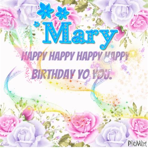 Happy Birthday Mary Free Animated  Picmix