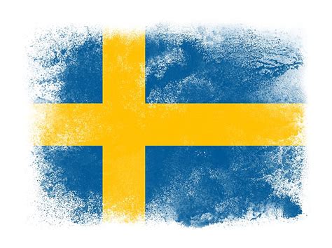 Sweden Flag Digital Art By Psychoshadow Art