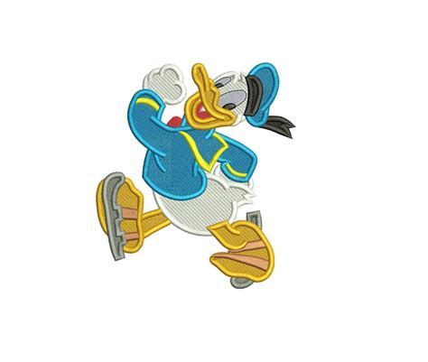 Donald Duck Fill Stitch Embroidery Design Donald Duck Fill Stitch