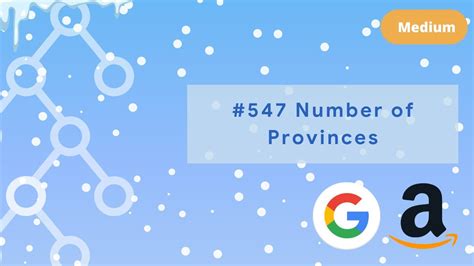 Leetcode 547 Number Of Provinces Graphs Youtube