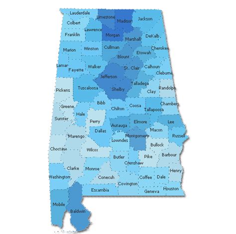 County Alabama Zip Code Map