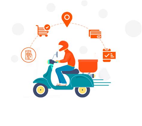 Food Delivery Scooter Png Isolated Photo Png Mart