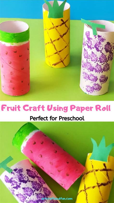 Diy Paper Roll Fruit Craft For Preschoolers