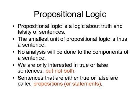Propositional Logic Proposition A Proposition Is A