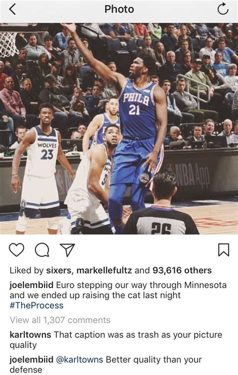 Joel embiid dismissed a claim from model olivia pierson on valentine's day that the two are dating in his typical hilarious fashion. Joel Embiid and Karl-Anthony Towns Talk Trash on Instagram