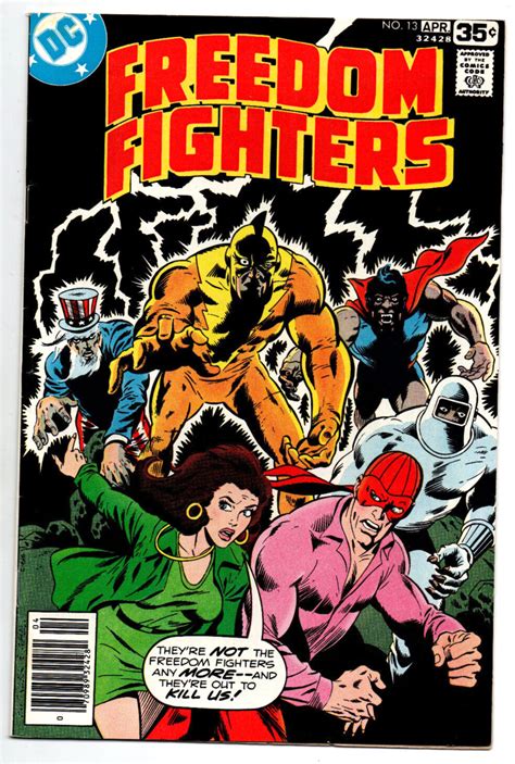 Freedom Fighters Newsstand Origin Black Condor Vf Comic Books Bronze Age Dc