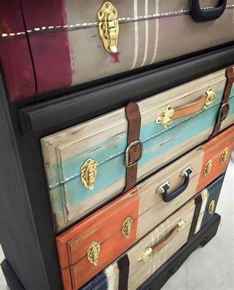 Suitcase Dresser Furniture Makeover Beautiful Furniture Recycled