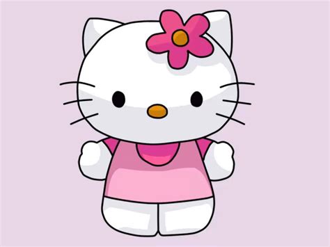 Hello Kitty Drawing With Color Simple Free Hello Kitty Coloring Page To