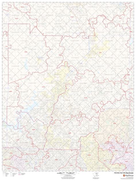 Cherokee Zip Code Map Georgia Cherokee County Zip Codes