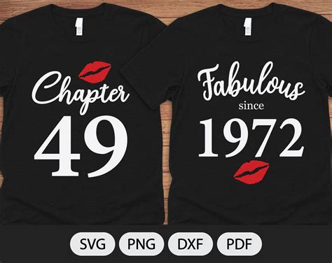 Chapter 49 Fabulous Since Birth Year 1972 Svg File Etsy