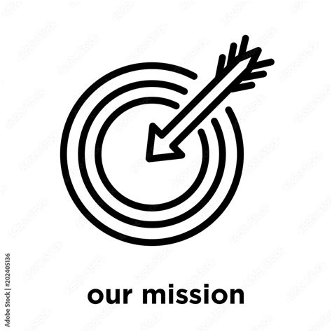 Our Mission Icon Isolated On White Background Stock Vector Adobe Stock