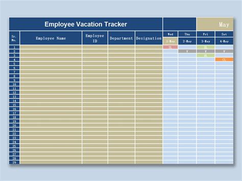 Vacation Planner Template Excel 2019 Financial Report