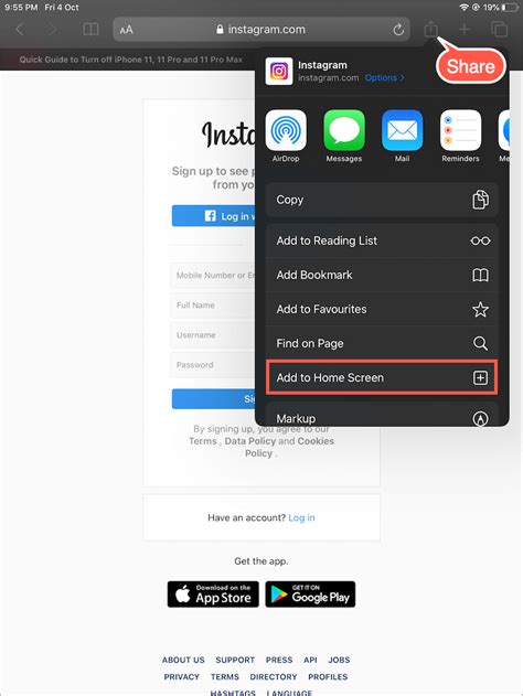 Install Instagram Web App For Best Experience On Ipad