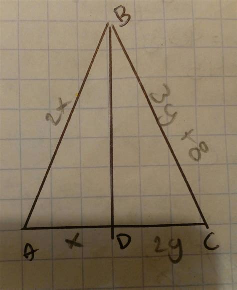 el triangulo 1 y el triangulo 2 son congruentes y los lados miden ab 2x ad x cd 2y bc 3y 8