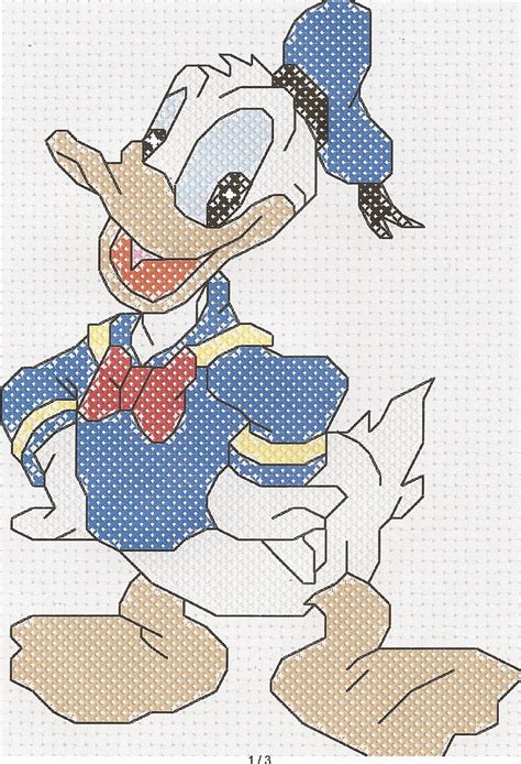 Disneys Donald Duck Cross Stitch Pattern