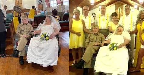 couple who married in 1946 recreate their wedding ceremony on 75th