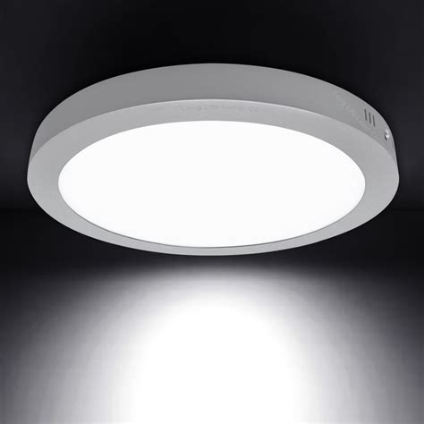 Del 24 W Rond Surface Mount Ceiling Panel Down Light 300 Mm Ebay