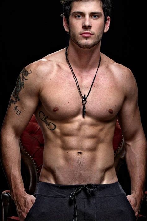 Men Body Tattoo Ink Eyes Pecs Chest Muscular Men