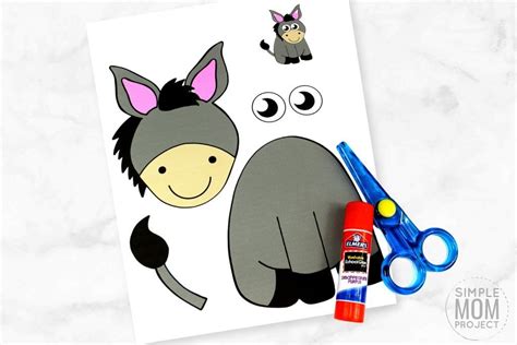 Cut And Paste Donkey Craft With Free Donkey Template