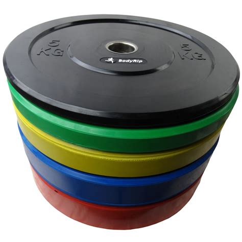 Olympic Bumper Weight Plates One Size Colour Coded Crossfit Training