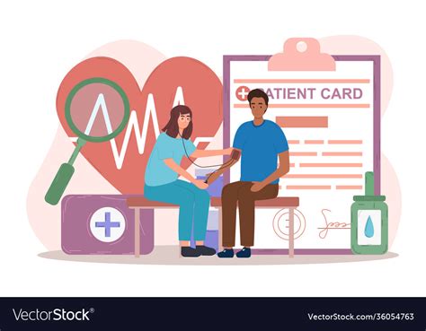Female Doctor Is Doing Physical Examination Vector Image