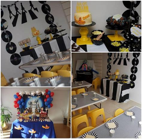 Music themes party decorations, made of wood, felt or paper, can look like g clefs, f clefs. Image result for the beatles themed party | Beatles party ...
