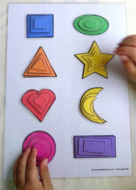 Printable Shape Matching And Size Sorting Activity Learning Shapes