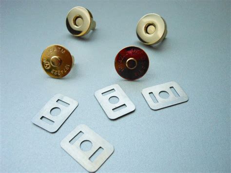 Gold Tone Metal Clip On Magnetic Snaps 2 Sets Magnet Snap Buttons Arts