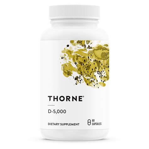 Thorne Research Vitamin D 5000 Vitamin D3 Supplement 5000 Iu For