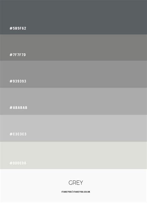 The Color Scheme For Grey Is Shown In Three Different Shades