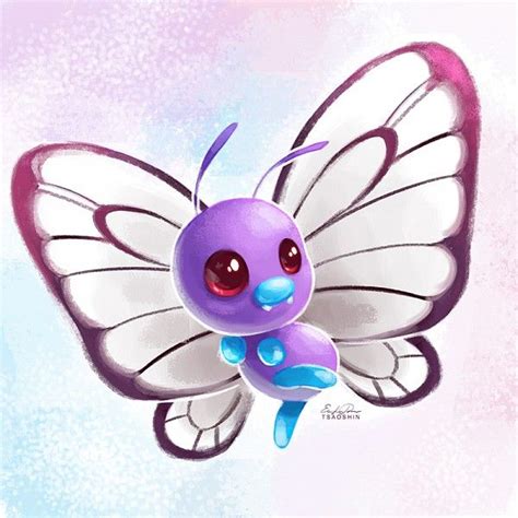 Pokédex 012 Butterfly Pokemon Drawings Kawaii Drawings Pokemon Art